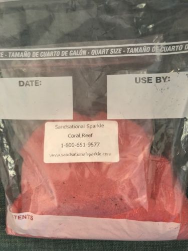 Sandsational Sparkle Coral Reef Unity Sand For  Wedding Ceremony. Opened Package