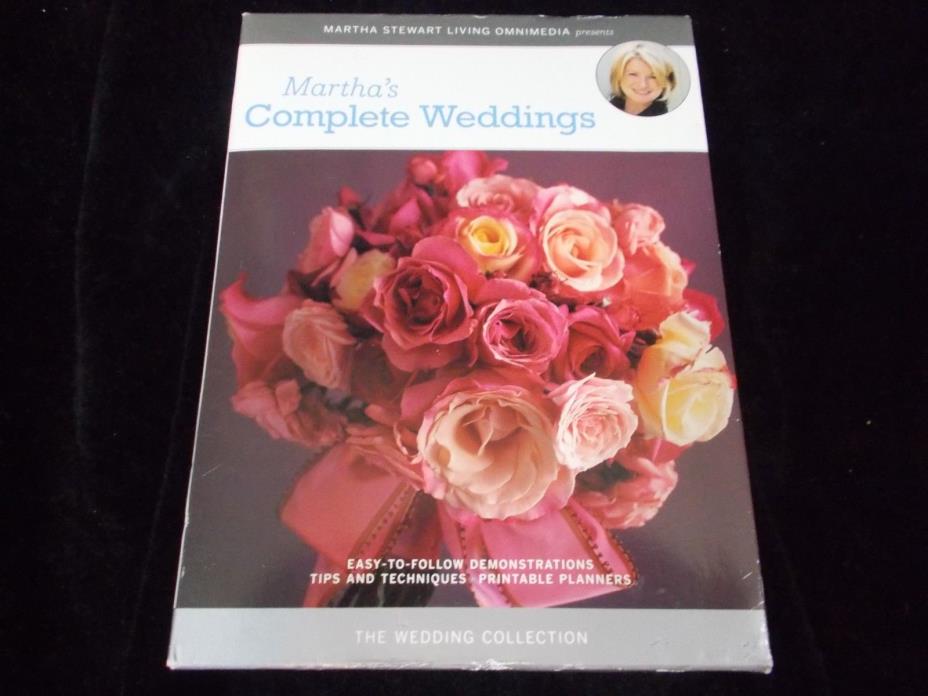 Martha's complete weddings planning flowers cakes gowns 4 DVD'S Stewart set