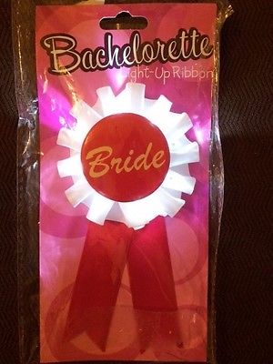 SPENCER'S * BRIDE * Bachelorette Light Up RIBBON * PINK * NEW *