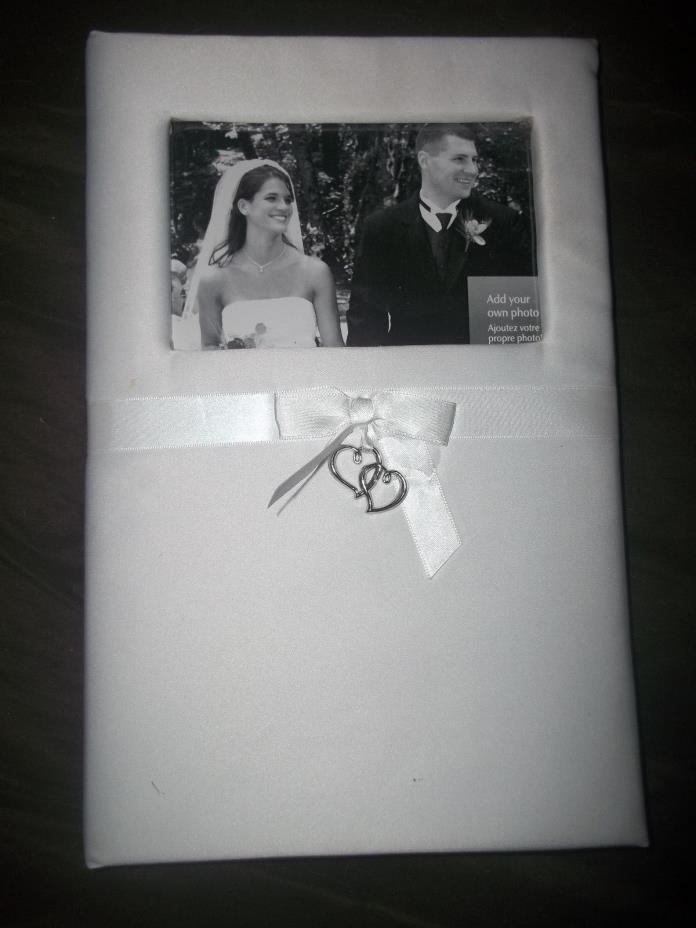 Best Occasions Sweetheart Wedding Photo Album White Satin w/ Bow