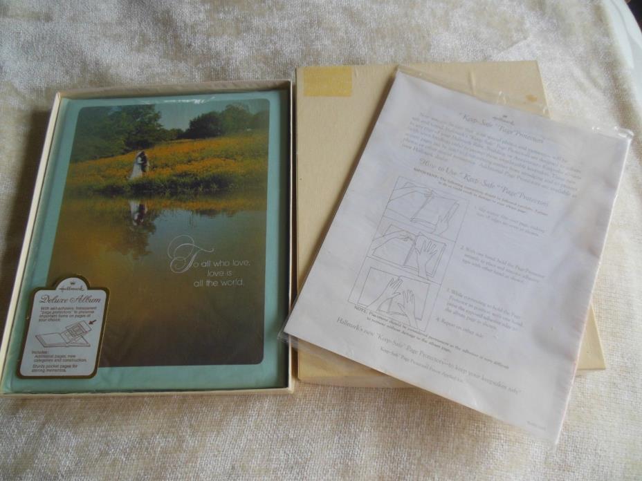 Vintage Hallmark Deluxe Keepsake Wedding Photo Album W/Keep-Safe Page Protectors