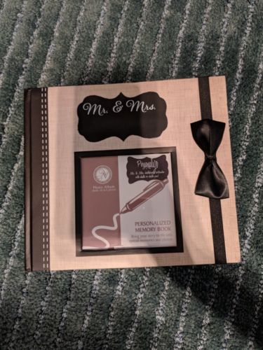 Mr & Mrs Personalized Memory Book Photo Album wedding, anniversary, engaged,