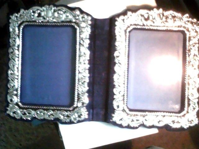 Hallmark 5x7 Silver color  Double Frame WFR3081 Wedding etc