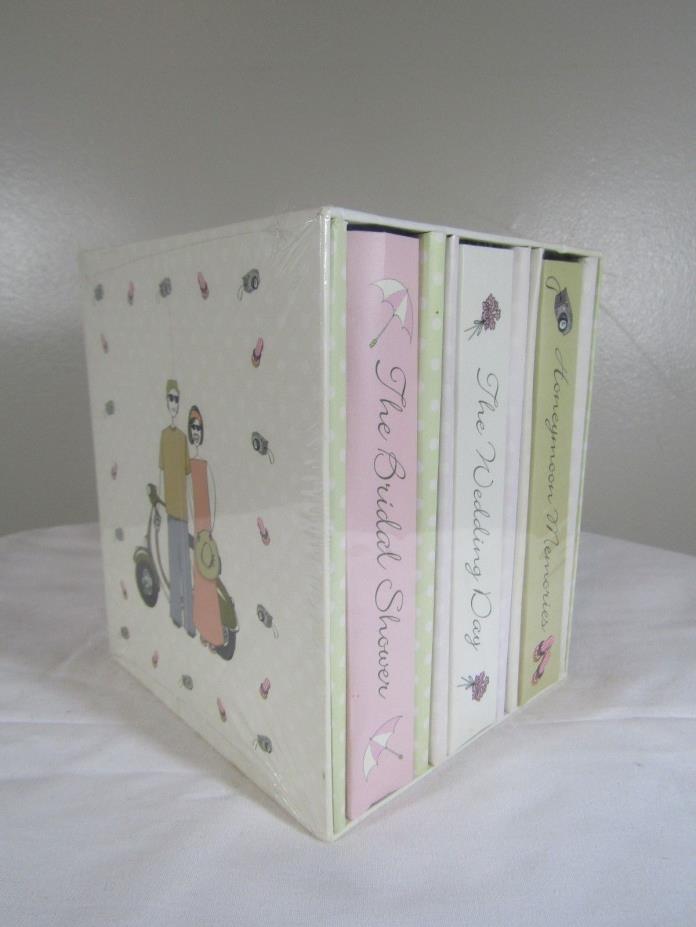 New Set of 3 Wedding Memories Photo Album - Bridal Shower, Wedding Day Honeymoon