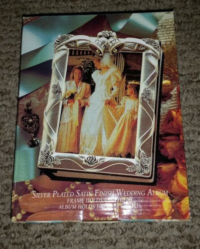 SALE!! NEW Godinger Silver Plated Wedding Bells Roses Photo Album Book 100 4 x 6