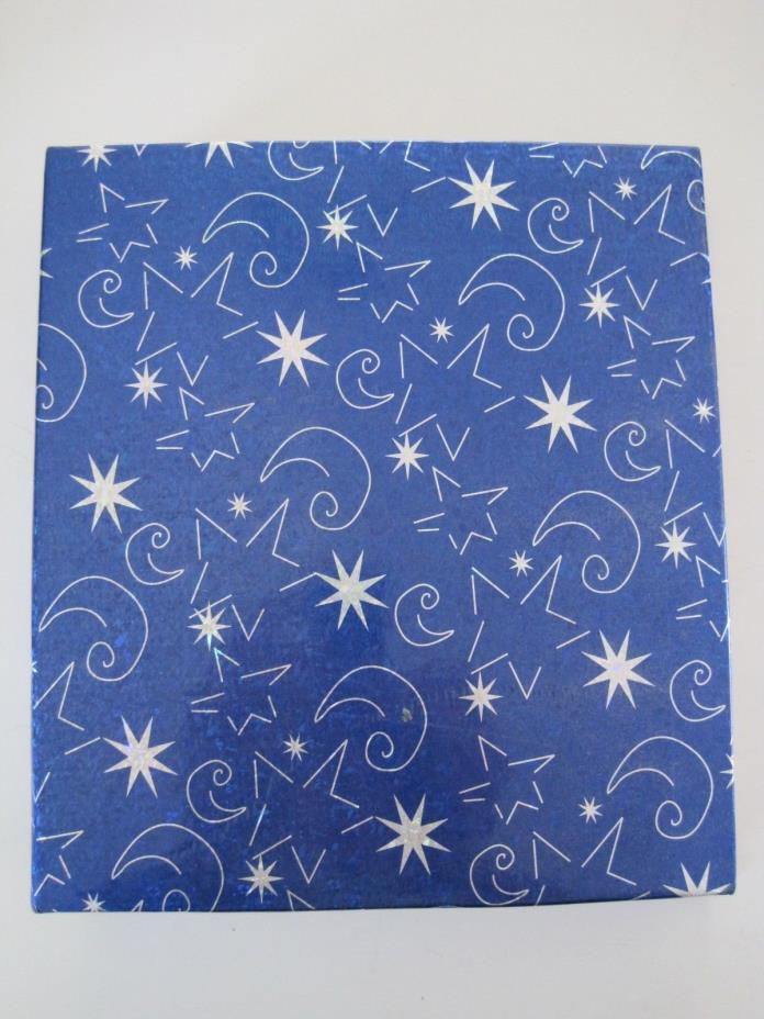 Photo Album Blue Cover with White Stars Holds 188 4x6 photos