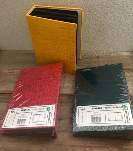 Mini 100 Photo Album - 4 X 6 Photos EACH HOLDS 100 PHOTOS Vanguard Lot of 3 NEW