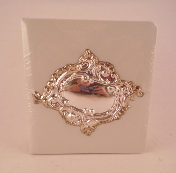 Vintage Sterling Silver Leather White 5  x 5.5