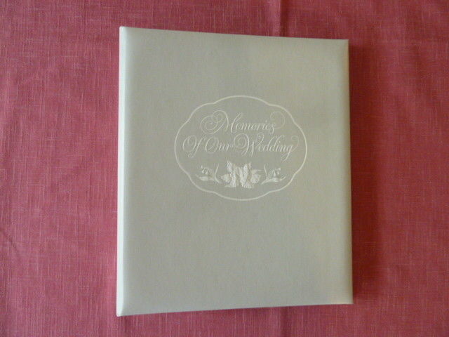 White Wedding Memory Book by Hallmark, Spiral Binding, Photo Sheets