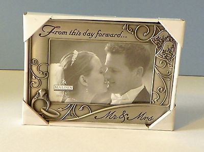 Malden 4X6 silver tone wedding picture frame unopened in original box