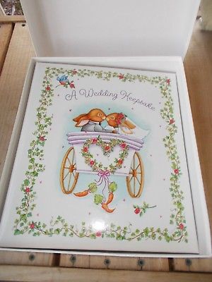 A Wedding Keepsake 'Cute Bunnies' Hallmark Album. Adorable. Rare