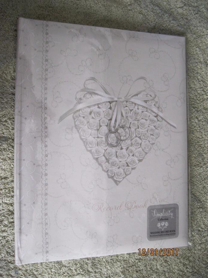 Simplicity Wedding Record Book. Record your fondest wedding memories.