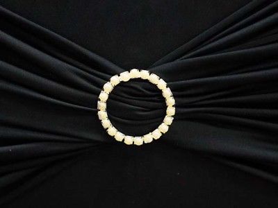 YOUR HIGHNESS Pearl Buckle for Chair Sash Ivory Circle