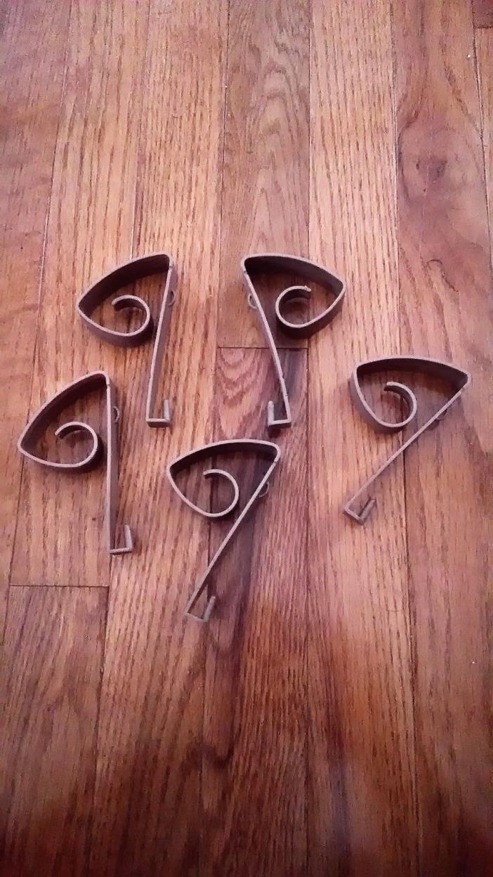 12 PIECES SET-PEW BOW/ FLOWER CLIPS FOR WEDDINGS OR ANY OCCASION-BROWN COLOR