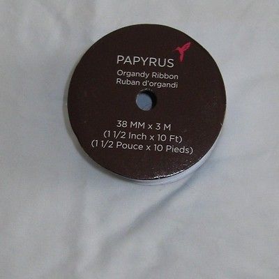 NEW NIP Papyrus Light Blue Shimmery Organdy Ribbon 1.5