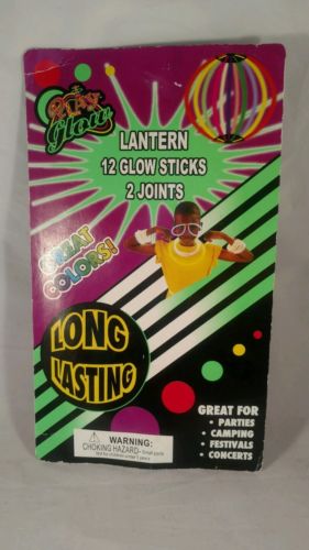 PLAY GLOW..GLOW STICKS 12 LANTERN AND 2 GLOW STICK JOINTS