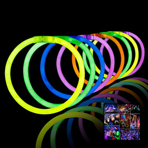 200Pcs 8'' 5Mm Glow Sticks Bracelets Assorted Colors Mens Toys & Games