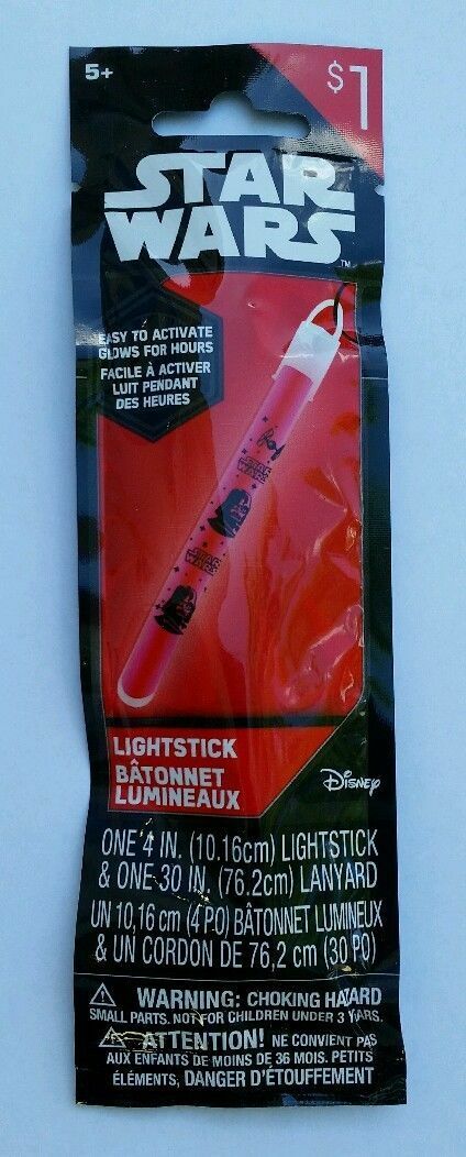 Star Wars Glow Sticks Lightstick Lanyard Red 4 inch Party Favor Darth Vader LOTS
