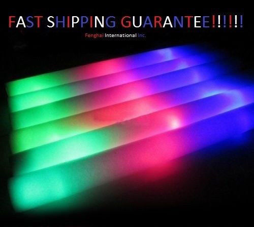 100 PCS, Flashing Glow Foam Sticks, Light Up, LED, Wands, Batons,DJ,Free US Ship