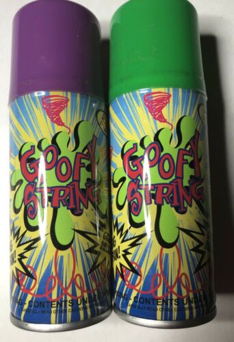 Silly String Goofy String 2 Pack Green & Purple 2.5 OZ - Fun At Parties