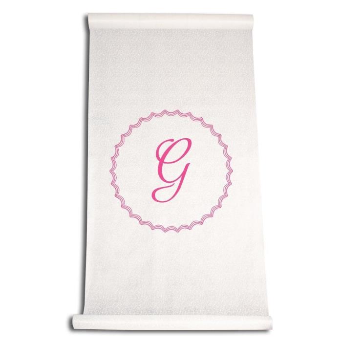Ivy Lane Design Wedding Accessories Aisle Runner with Initial, Letter G Hot Pink