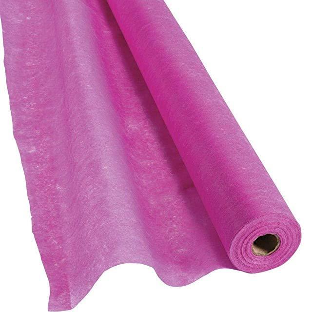 Hot Pink Gossamer Roll Table Cover Back Drop