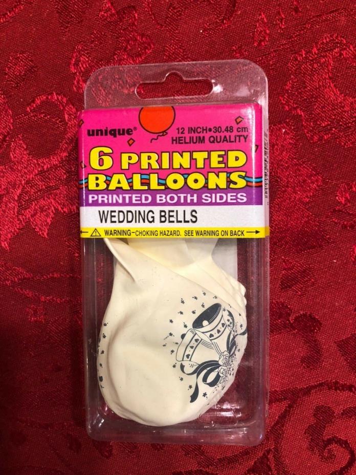 Wedding Bell Latex Balloons 6pc 12