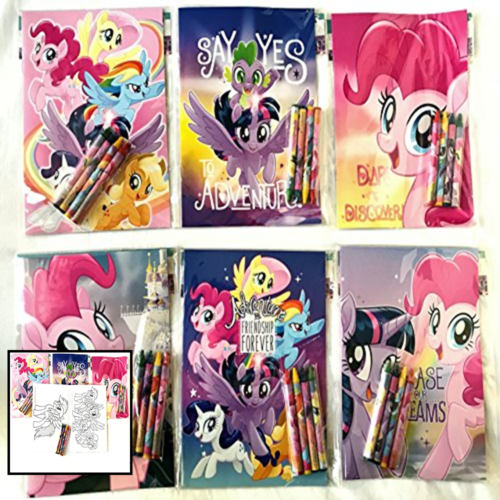 My Little Pony Party Favors Coloring Book & Crayon Set 12 Pack Assorted Style