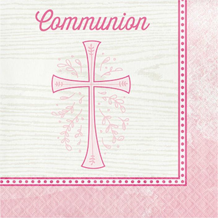 Religious Church Party Supplies PINK CROSS DIVINITY 