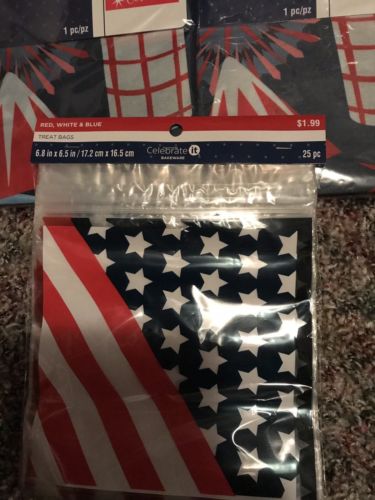 Patriotic Party Supplies, 4th Of July, Americana, Flag, Gift Bags