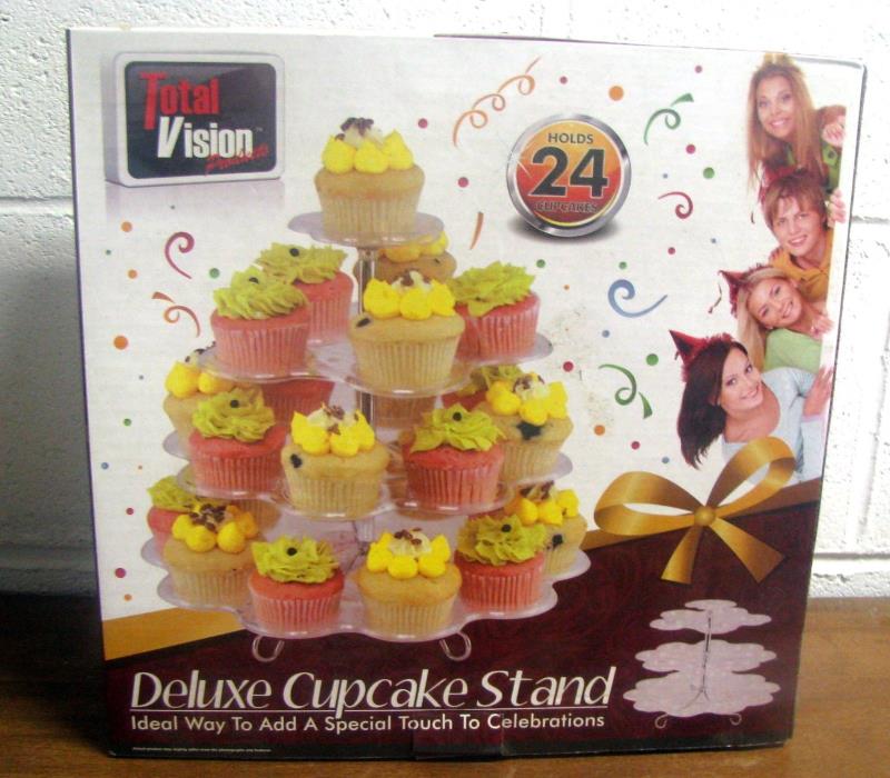 Deluxe Cupcake Stand Total Vision Holds 24 Cupcakes