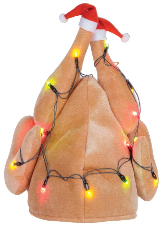Beistle 4-Pack Plush Party Fun Hats Holiday Christmas Lights Santa Turkey Décor