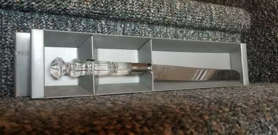 Lead Crystal Paris Wedding Cake Knife Over 24% Lead Crystal--Tuscany Collection