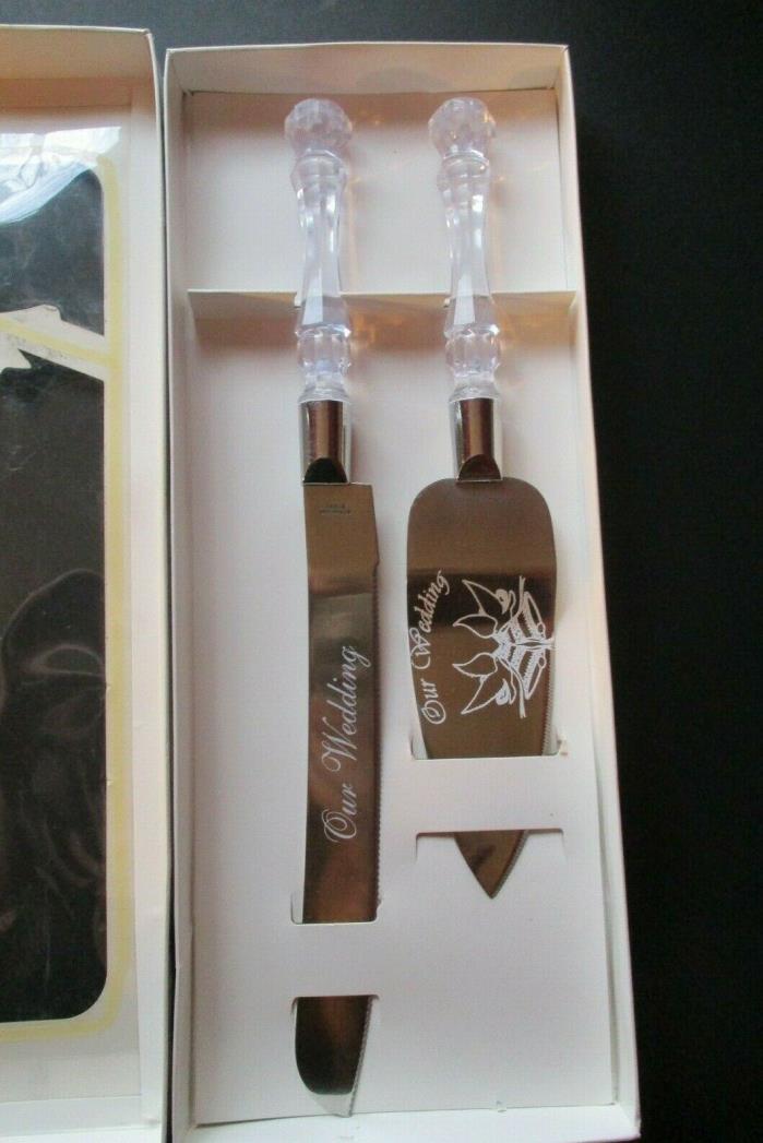 Our Wedding Knife Set Silver Tone New