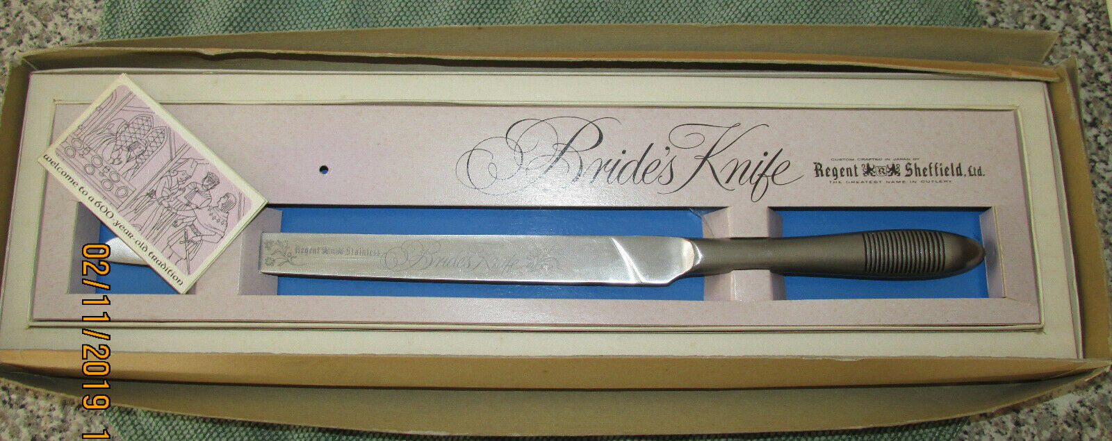 Beautiful Vintage Modern Regent Sheffield Japan Wedding Cake knife Cutlery