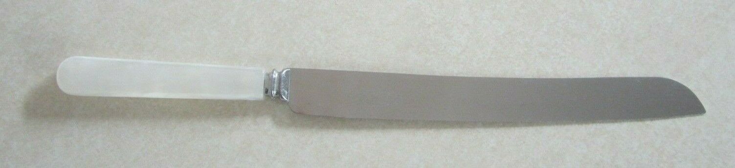 1970 Wedding Cake Knife Stainless Steel White Pearl Handle 8