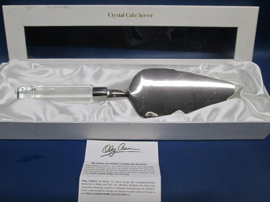 Oleg Cassini Crystal Cake Server In Box Weddings*