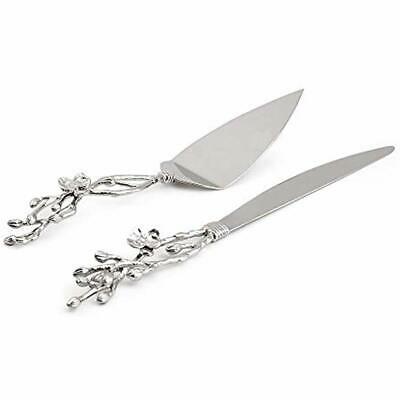 White Serving Spoons Orchid Wedding Cake Knife 