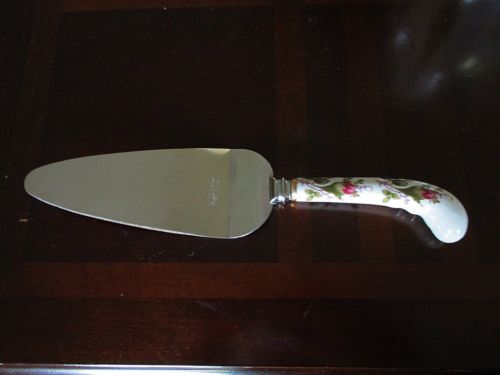Cake Server by Sheffield England - Stainless Steel - Porcelain Handle