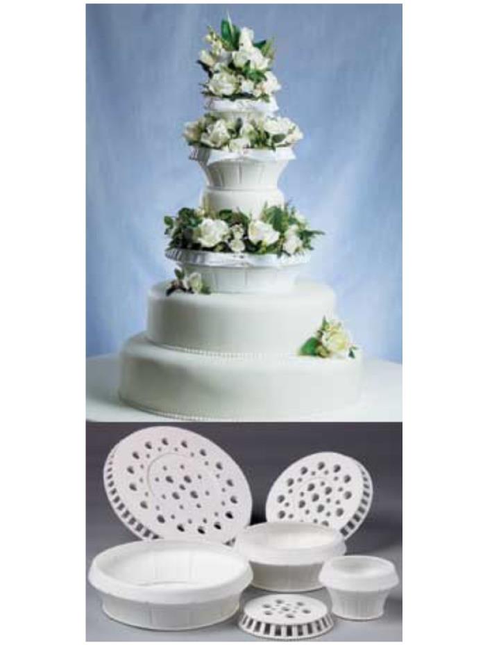 NEW WILTON TIERED FLORAL CENTERPIECE 120-822