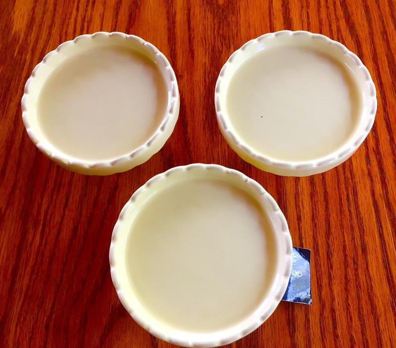 3 Yellow Stoneware Individual Cupcake Stands, Plates ,Displays Creative Co-Op