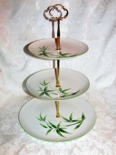 Custom Three Tier Cake Stand Made With Vintage Plates