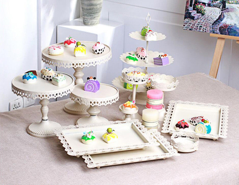 European Style White Wedding Cake Stands & Plates Wedding Dinner Supplies New