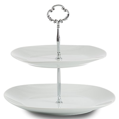 Klikel Two Tiered Serving Stand | Serving Tray For Parties | Square Platter For