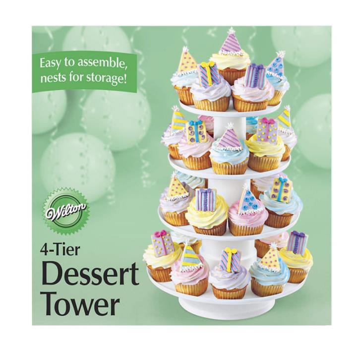 Wilton 4-Tier Stacked Cupcake and Dessert Tower