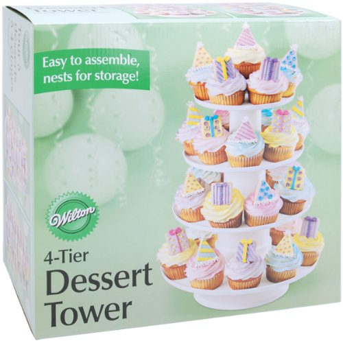 4 Tier Dessert Tower White