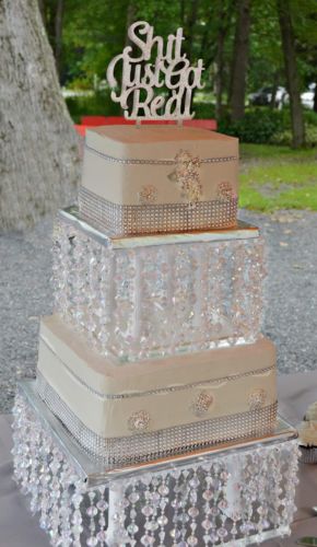 Crystal wedding cake stand