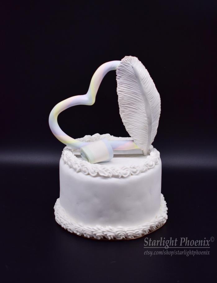 Wedding Cake Topper Pastel Heart Heart Cake Topper Cake Decoration Birthday Cake