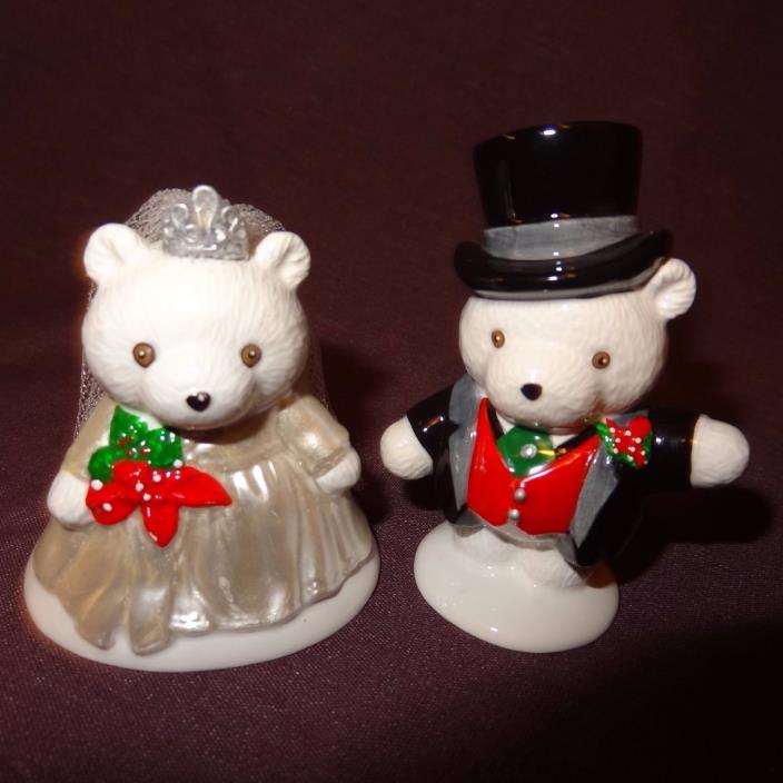 Teddy Bear Wedding Bride Groom Cake Topper Ceramic 2