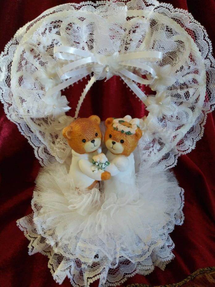 Wedding Cake Topper Teddy Bear Bride & Groom